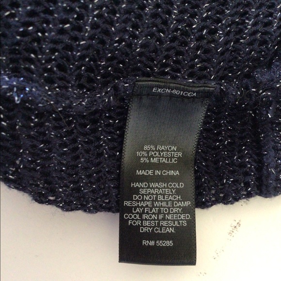 EXPRESS NAVY BLUE DOLMAN SLEEVE SWEATER TOP SIZE MEDIUM - Picture 6 of 12